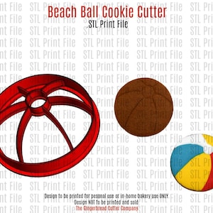Beachball Cookie Cutter .stl Print File