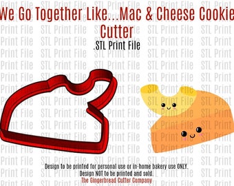 We Go Together Like...Mac & Cheese Cookie Cutter .stl Print File