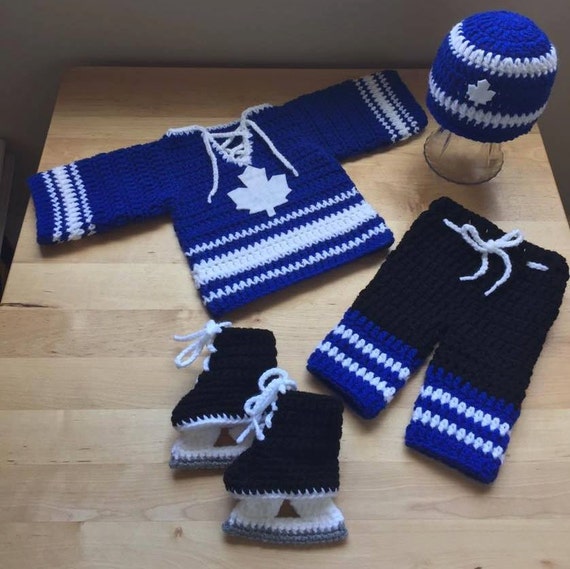 Crochet baby hockey jersey jersey 