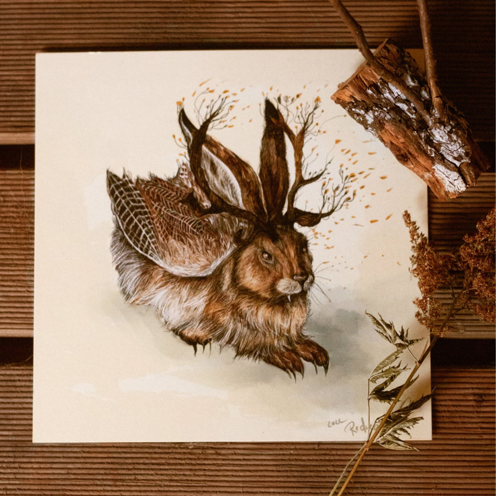 The Wolpertinger art prints in various sizes