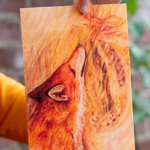 Fox and Fairy art prints in various sizes