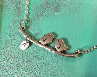 PersonalizedLove Birds Necklace