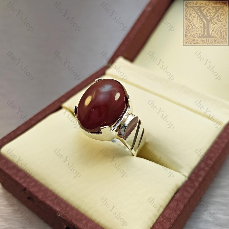 JADEITE Gift Ring Birthstone Ring 18 Ct Natural RED JADE Ring Blood Red Gemstone Ring Anniversary Gift Ring 925 Sterling Silver Ring