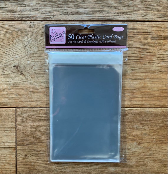 Clear Cellophane Card Bags A6 Pack 50