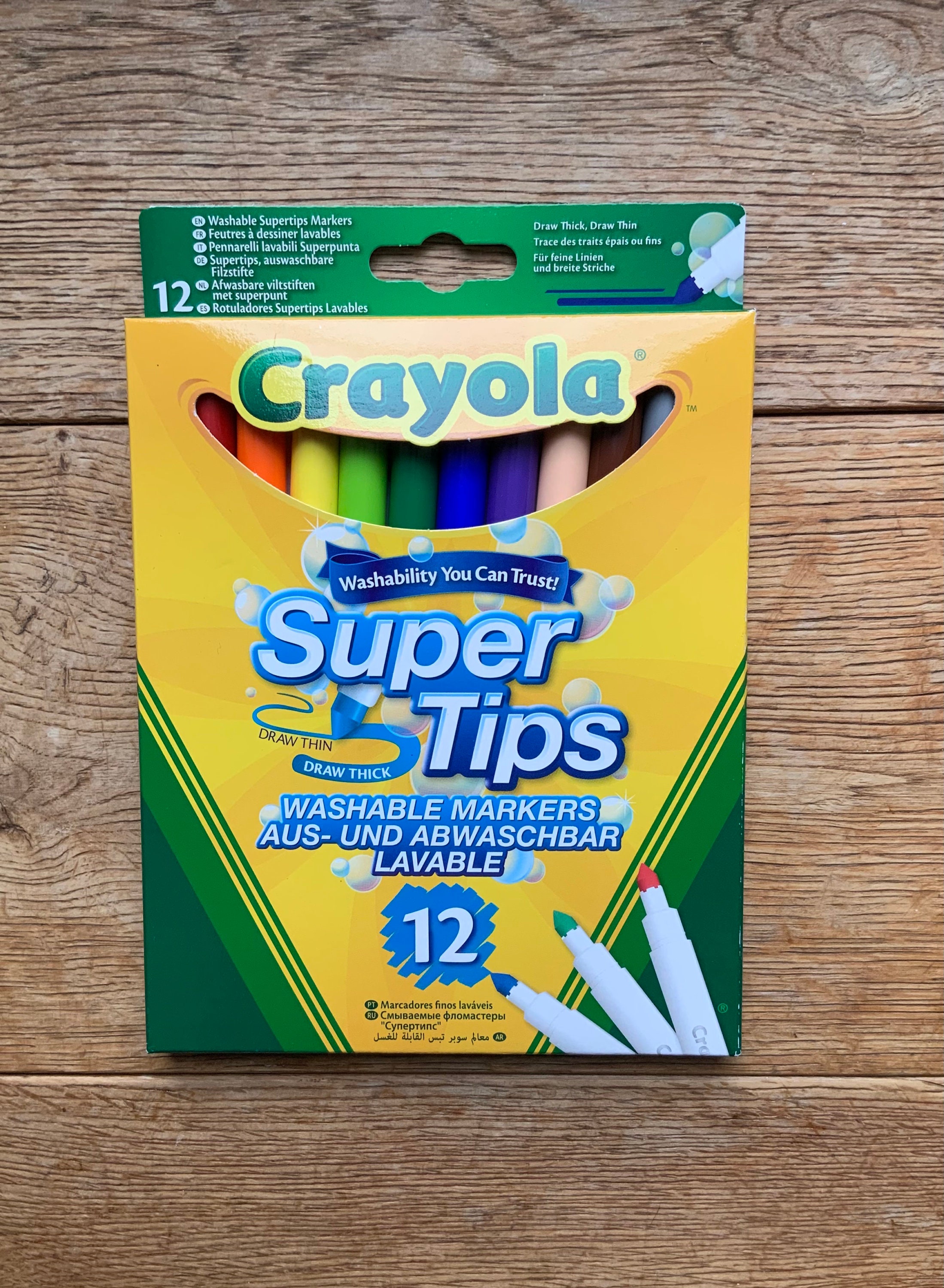 100 Washable Markers, Crayola Super Tips Will Not Bleed Through Paper, Safe  Drawing Book Coloring Bible Study Journaling Scrapbooking 