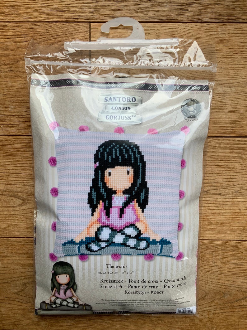 Santoro Gorjuss Cross Stitch Cushion Kit the Words Etsy