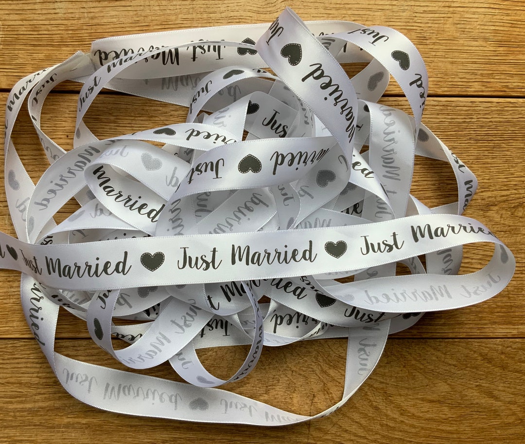 Just Married Wedding Ribbon - Etsy