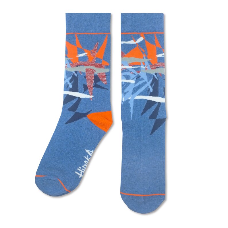 Glacier Abstract Socks Fun Socks Cool Socks Crew Socks Unique Socks Funky Socks Mens Socks Socks for her Socks for him
