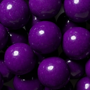 Bayside candy 1&quot; large gumballs - colored gumball collection - gumball machine - shimmer and solid colors (purple gumballs 1&quot; large, 1lb)