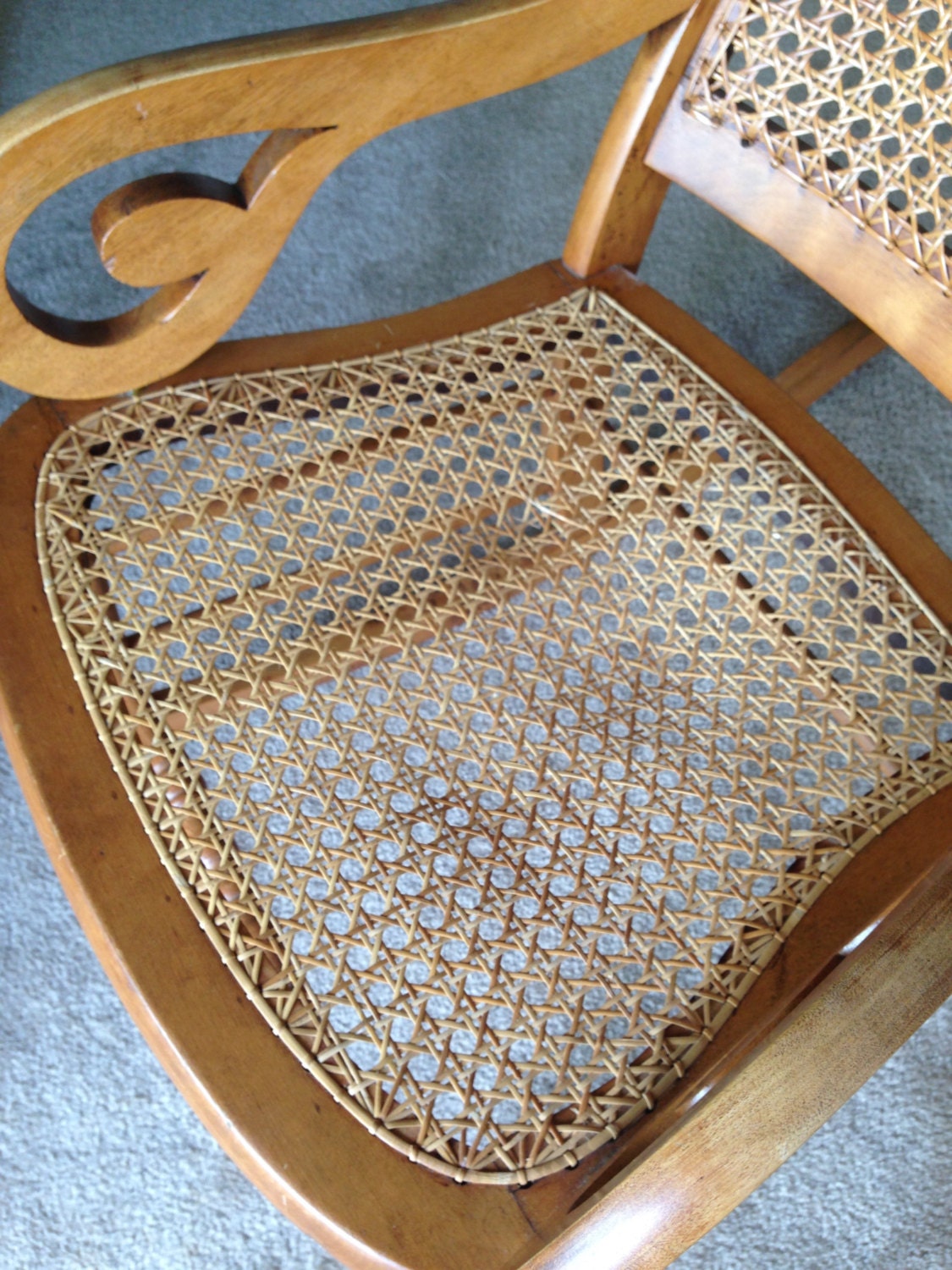 Antique Maple Lincoln Rocking Chair 18901910 Cane seat and Etsy