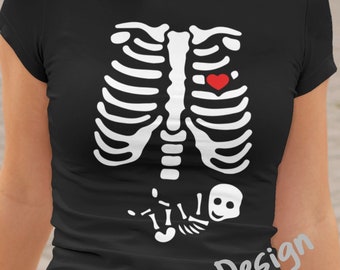 Maternity Witch Baby Bump Skeleton Cute Pregnancy Tshirt H Maternity Witch Baby Bump Skeleton Cute Pregnancy Tshirt H