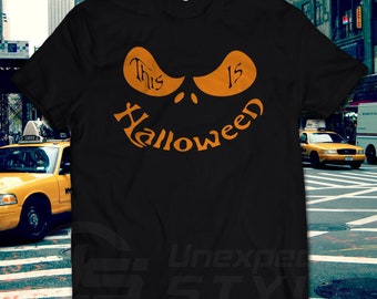 o3 HALLOWEEN PUMPKIN T-shirt FUNNY T shirt skull Fancy Dress All sizes - Unisex Ladies Kids