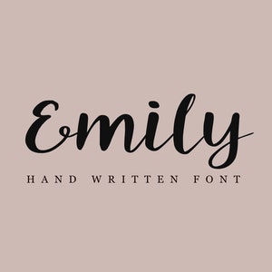 Police Emily, police manuscrite, police de calligraphie, police de calligraphie au pinceau, police de calligraphie moderne