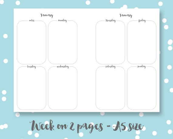 A5 Planner web pages printable electronic down load 7 days upon 2 webpages organiser internet pages planner inserts photo regarding A5 Planner Printables known as A5 Planner webpages printable electronic obtain 7 days upon 2 internet pages organiser internet pages planner inserts
