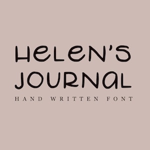 Police Helen's Journal, Police simple, Police manuscrite, Police de prise de notes pour étudiants
