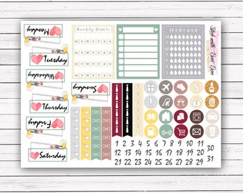Father's Day add-on stickers || Erin Condren planner vertical layout