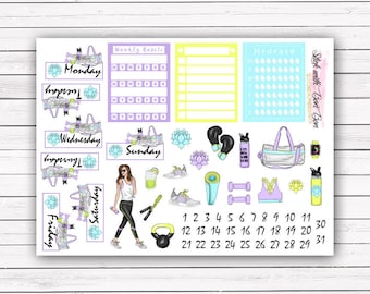 Motivation, Exercise is My Life add-on stickers || Erin Condren planner vertical layout