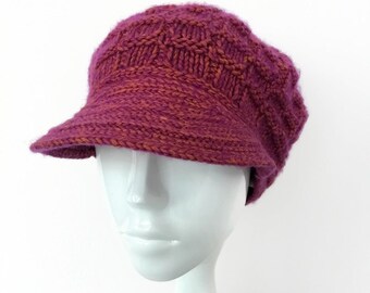 peaked beanie hat ladies