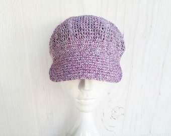 Summer Newsboy Cap. Hat Womens. Beanie with Brim. Visor Beanie. Baker Boy Caps