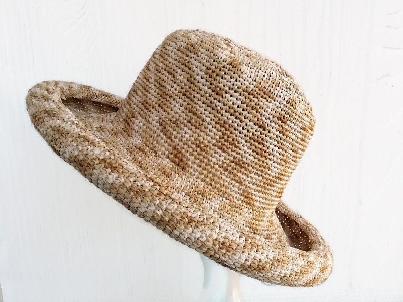 Large Head Straw Beach Hats Colorful 