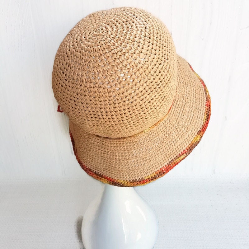 Straw bucket hat for summer Small brim straw hat Sun hats Etsy
