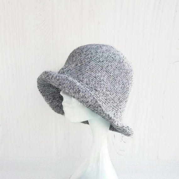 Wide Brim Summer Sun Hat Cotton Knit 