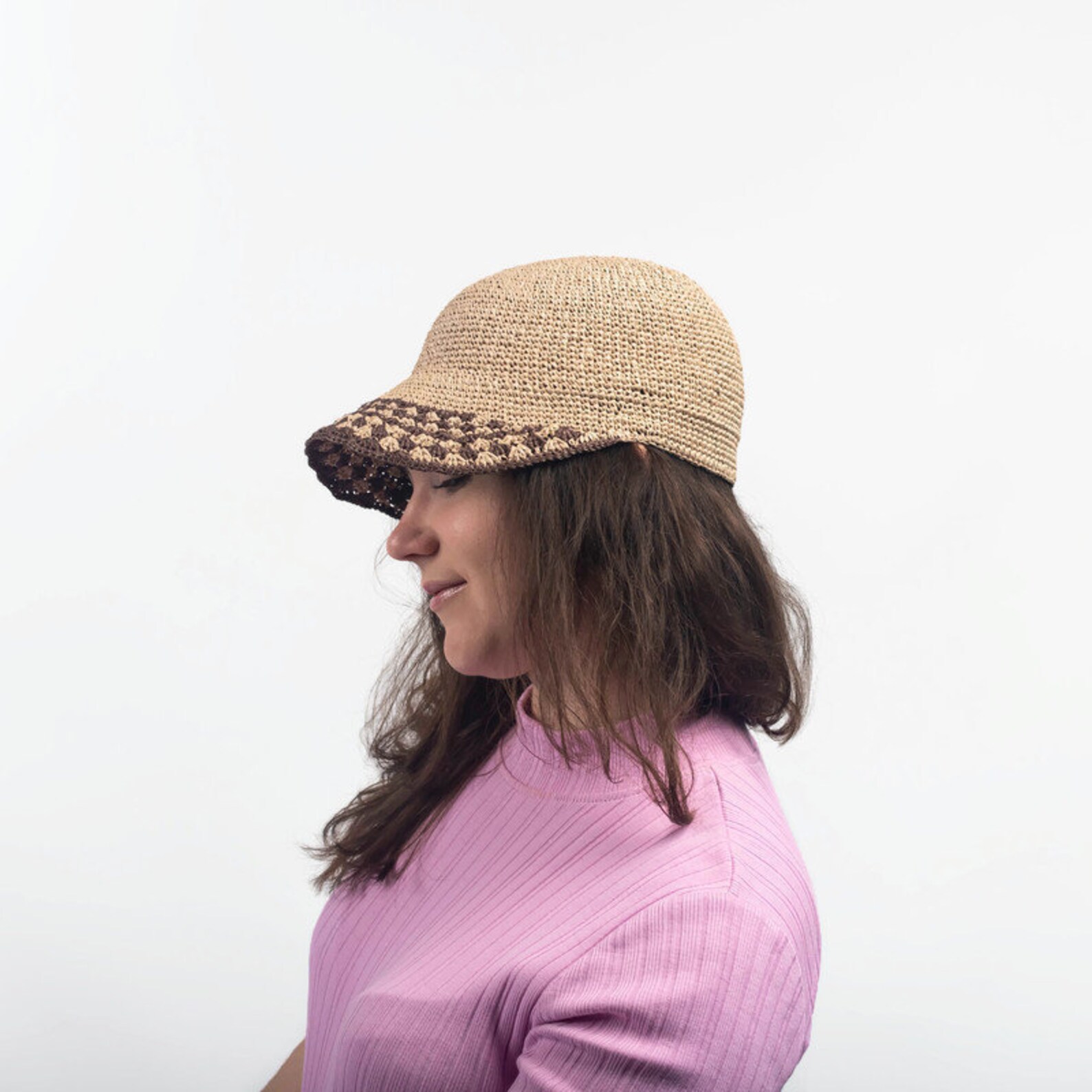 Newsboy summer hat Page boy hat womens chrochet Straw newsboy Etsy