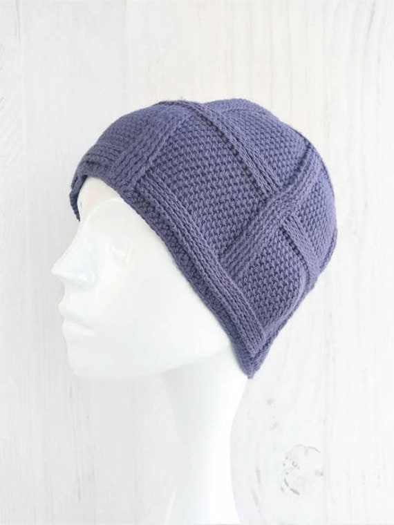 Mens skull caps Cotton crochet hat Chemo hat Blue beanie Etsy