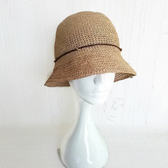 Buy Straw Bucket Hat Women Summer Cloche Hat Packable Sun Hat