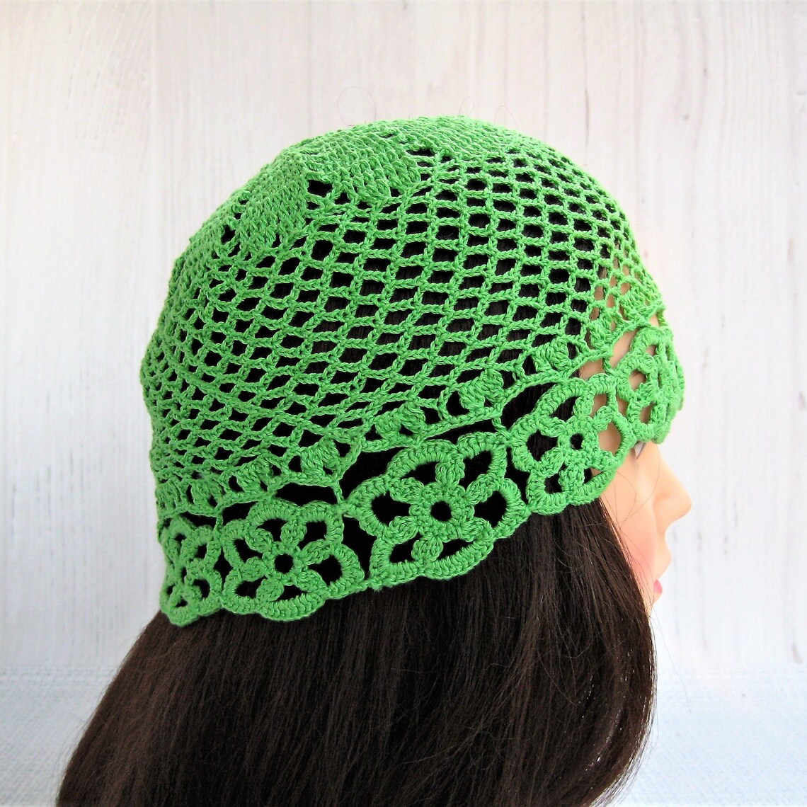 Womens hat summer Skull cap cotton lacy beanie hat woman Boho Etsy