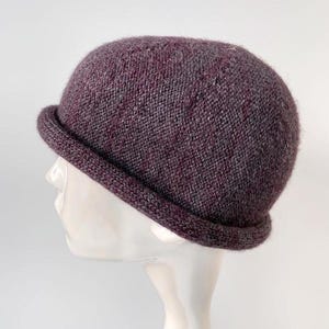 Roll Brim Wool Hat  Short Beanie for Men