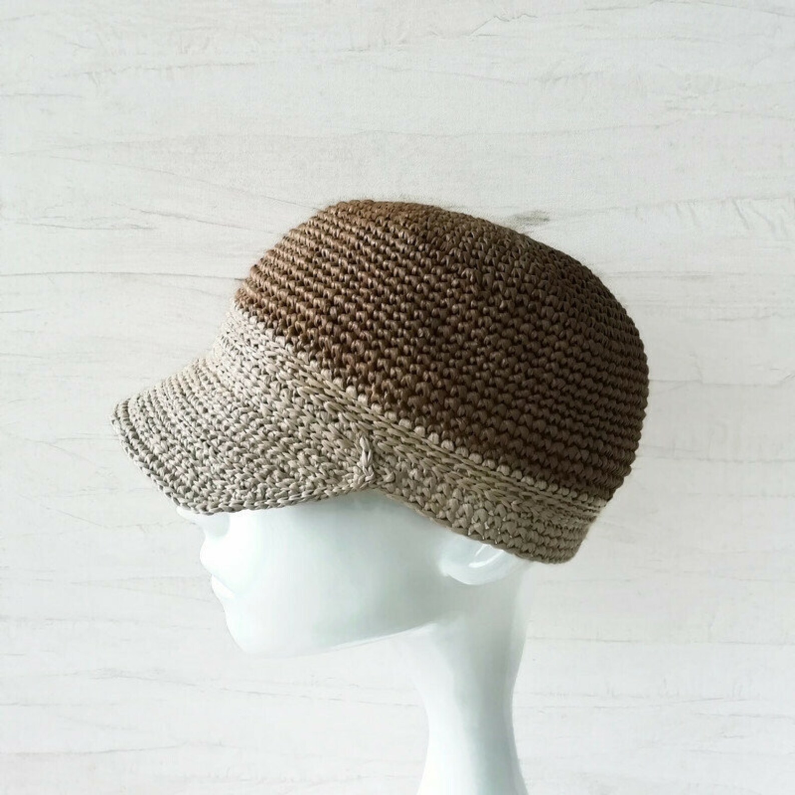 Straw baseball cap Summer newsboy hat for women /men Visor hat Etsy