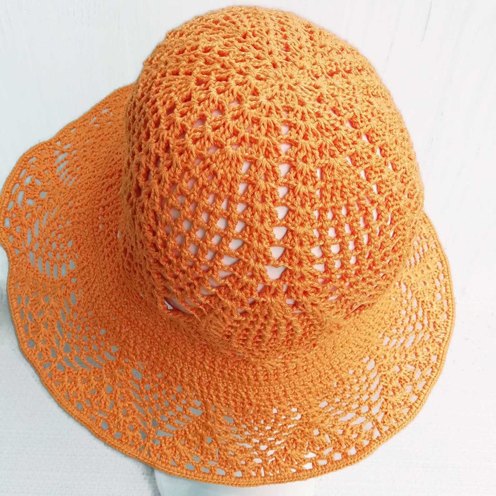 Summer hat Crochet sunhats with brimmed woman Cotton sun hat Etsy