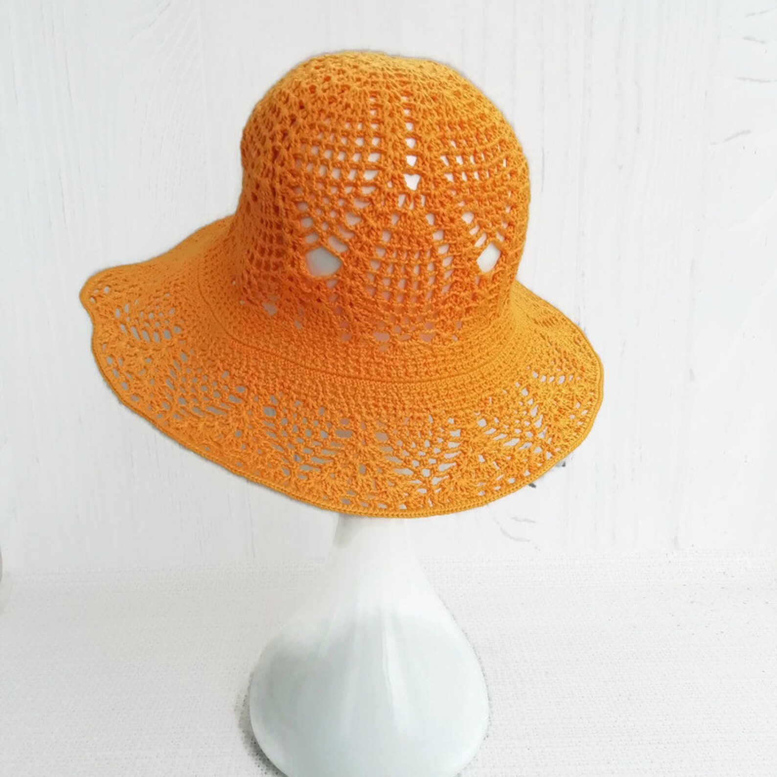 Summer hat Crochet sunhats with brimmed woman Cotton sun hat Etsy