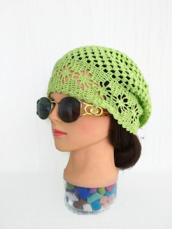 Cotton lace beanie hat for womens Lightweight beanie Summer Etsy