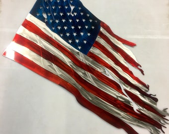 48 inch Aluminum American Flag Red "White" and Blue