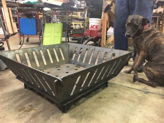 Collapsible Fire Pit Approximately 30 Wide 3 16 Us Etsy