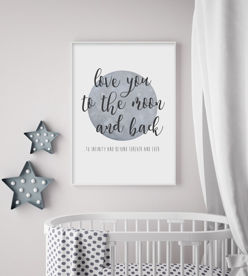 Love You to the Moon & Back pastel Pink Nursery Print Etsy UK