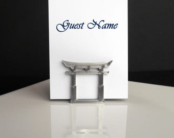 Dojo Wedding Name Holder,  Torii Gate Shape Escort Card Name Holder, Shrine Gate Name Card Stands, Japanese Archway Shape Name Display Stand