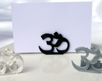 Om Symbol Shaped Name Stands, Om Symbol Wedding Name Display, Aum Symbol Place Holder, Seating Name Holder, Hindu Wedding Name Holders