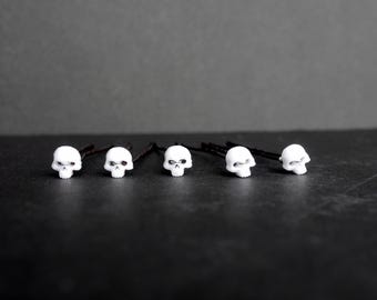White Skull Hair Pin Sets, Mini Skull Ballet Hair Pins, Mini Skull Hair Jewellery, Halloween Decoration Hair Pins, Gothic Hair Accessory