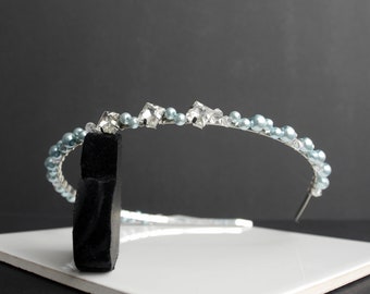 VELVET HAIR BAND THIN LIGHT BLUE VELVET HAIR BAND THIN LIGHT BLUE