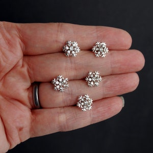 Silver Snowflake Hair Pins: Rhinestone Ballet Hair Accessory (Set of 5)