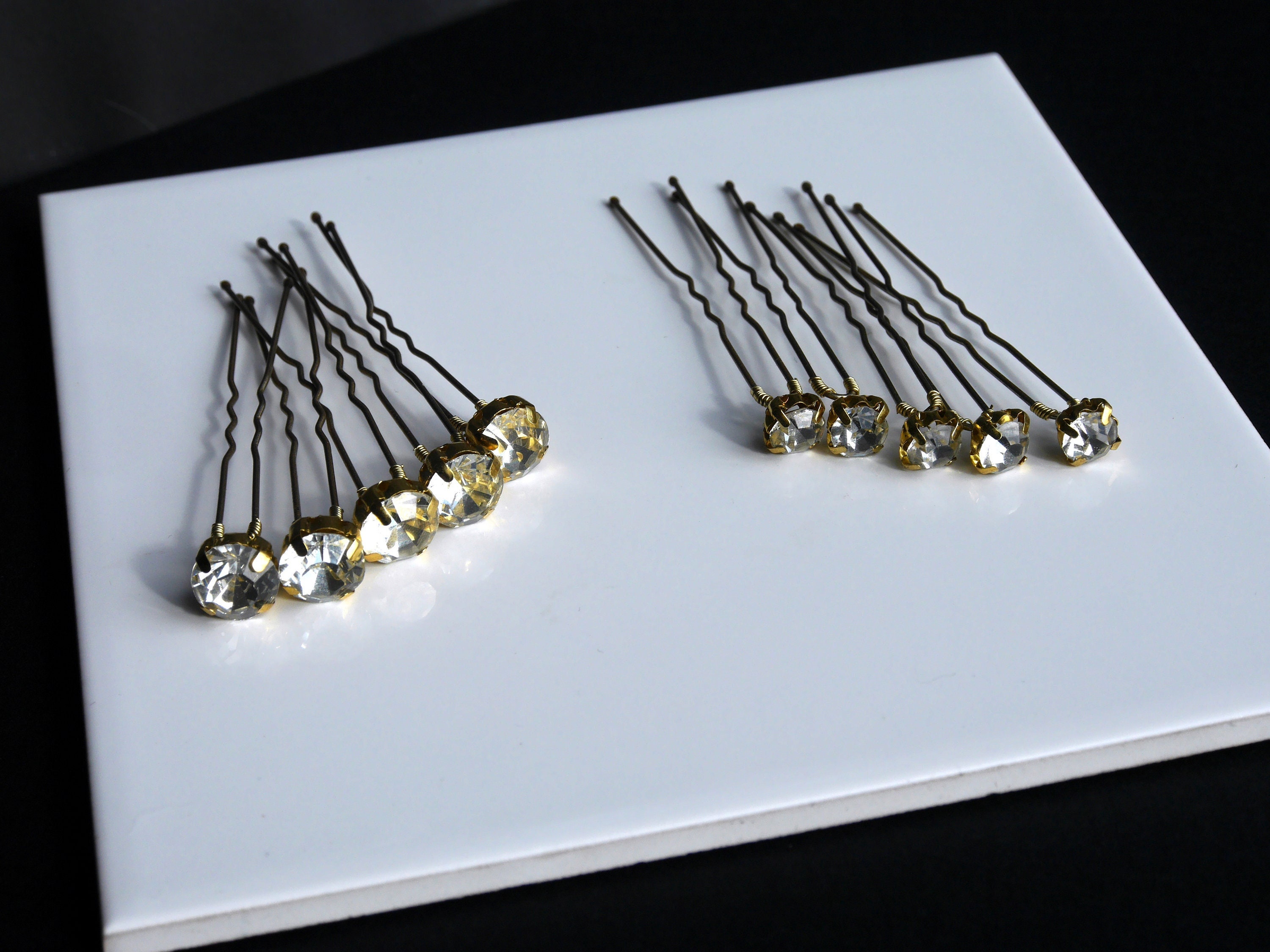 Clear Diamante Gold Hair Pins Circular Rhinestone Gold Hair - Etsy Clear Diamante Gold Hair Pins Circular Rhinestone Gold Hair - Etsy