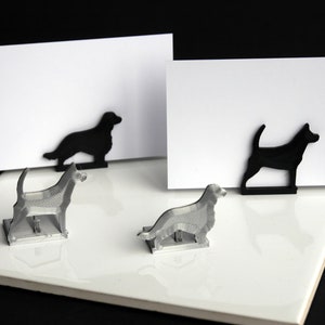 Dog Shaped Wedding Name Stands, Schnauzer Shaped Card Holders, Alsatian Dog Shaped Place Holder, Dog Wedding Name Holders, Dog Tablescaping