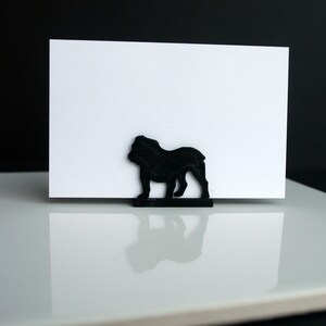 3D Printed Bulldog Wedding Name Stand: PLA Place Card Holder