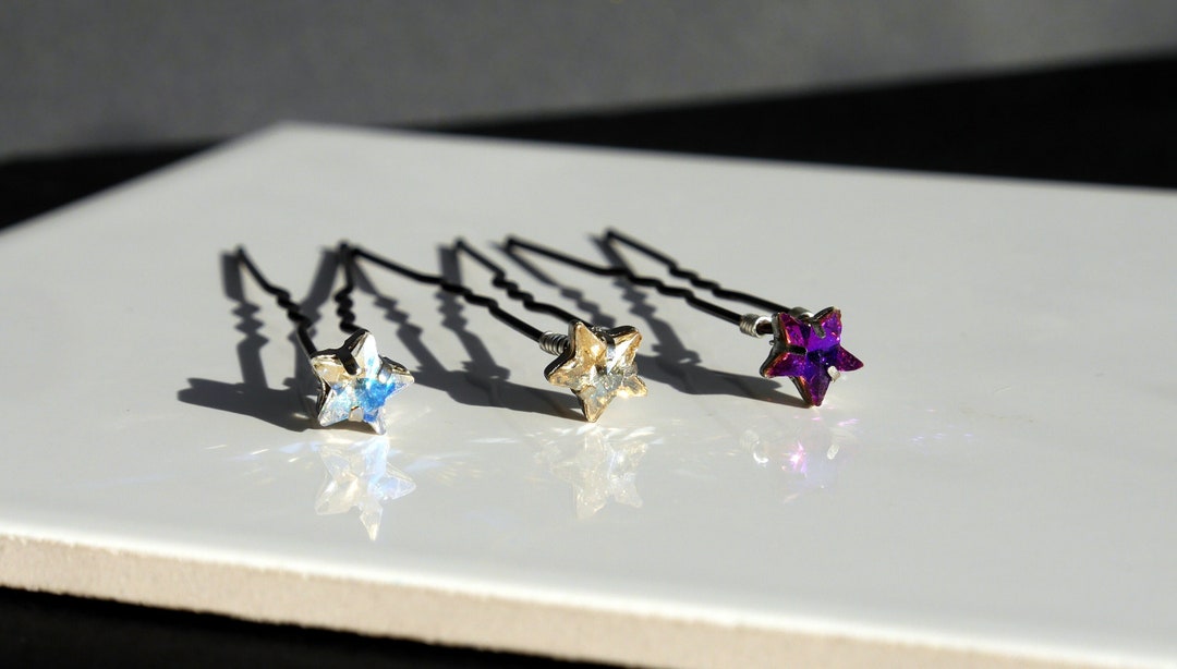 Mini Star Hair Grips, Star Ballet Hair Pins, Star Hair Jewellery, Mini