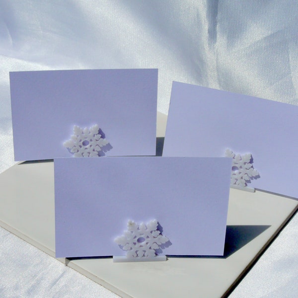 Christmas Party Name Card Holders, Snowflake Table Name Place Holder, Christmas Name Stands, Christmas Tablescape, Festive Card holders