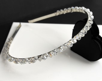Crystal Bridal Hair Band: Silver Wedding Tiara