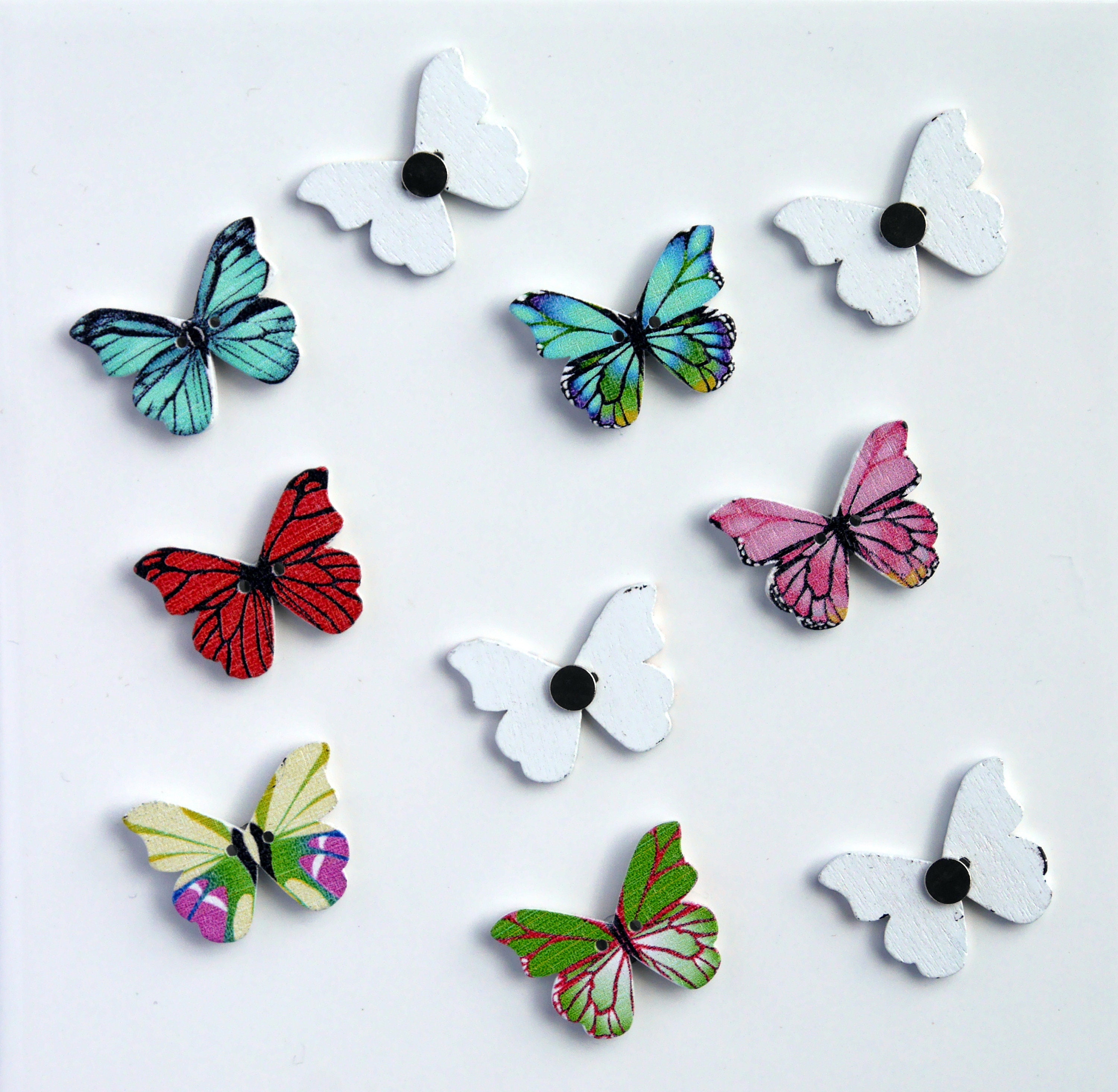 White Butterflies Decorations with Magnet - FiveSeasonStuff